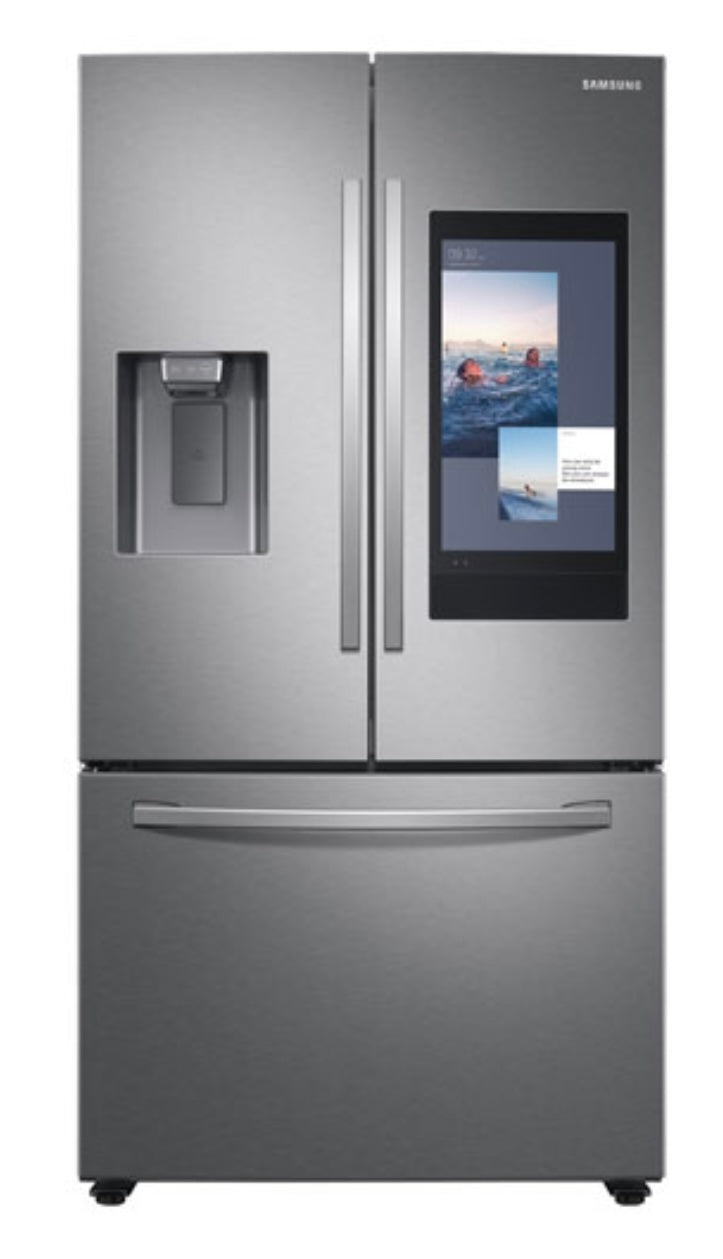 SAMSUNG 26.5 cu. ft. Family Hub French Door Smart Refrigerator in Fingerprint Resistant Stainless Steel RF27T5501SR/AC